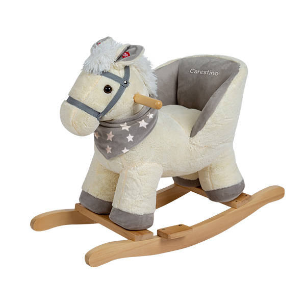 Mecedor Peluche Caballo blanco
