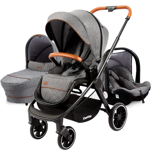 Cochecito BEVERLY con Accesorios Gris